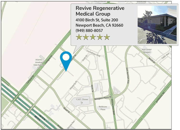 Revive Regenerative Medical Group's location on google map