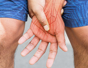 Patient suffering from neck pain